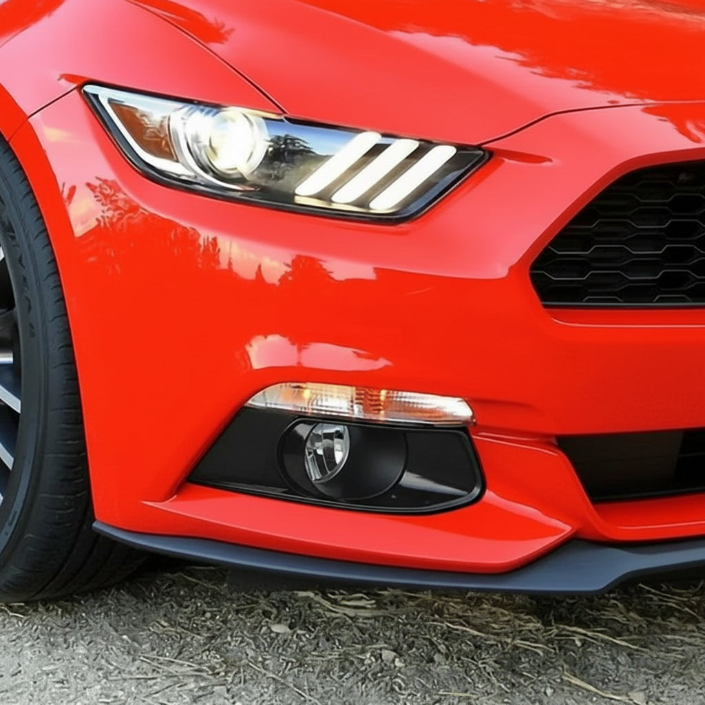 Enjoliveurs de phares antibrouillard pour Ford Mustang Noir brillant