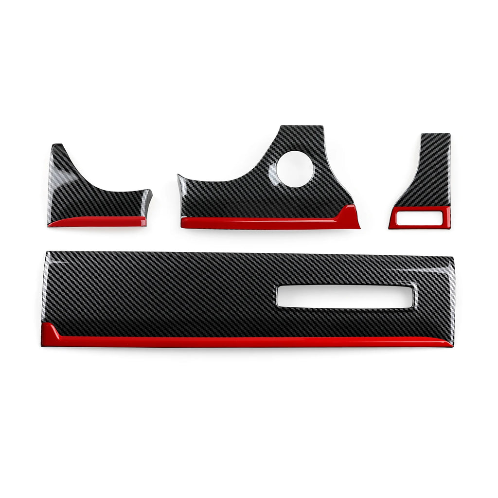 Dodge RAM 1500 2500 3500 – Innenraum Dekor-Set Carbon-Optik Schwarz mit Roter Linie