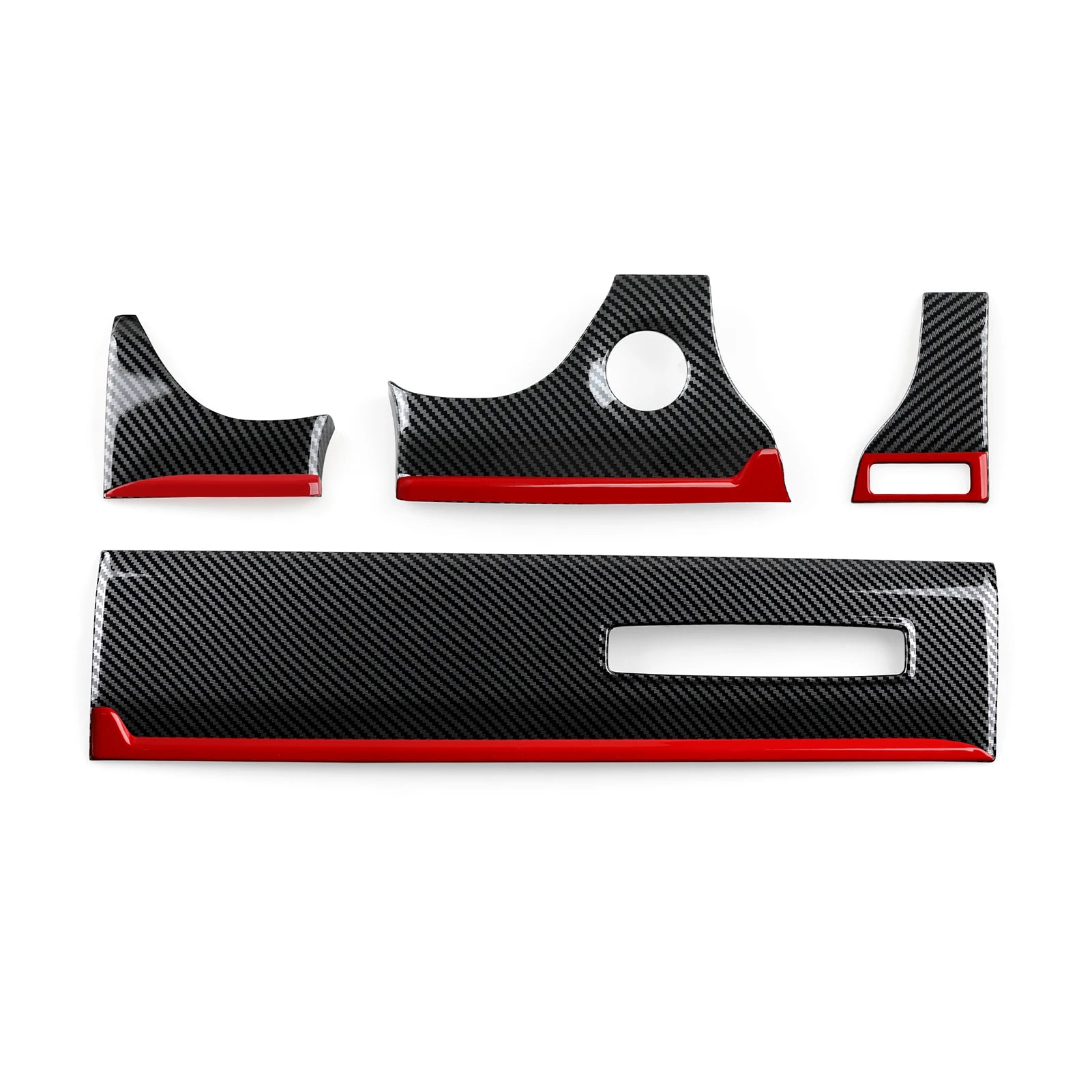 Dodge RAM 1500 2500 3500 – Innenraum Dekor-Set Carbon-Optik Schwarz mit Roter Linie