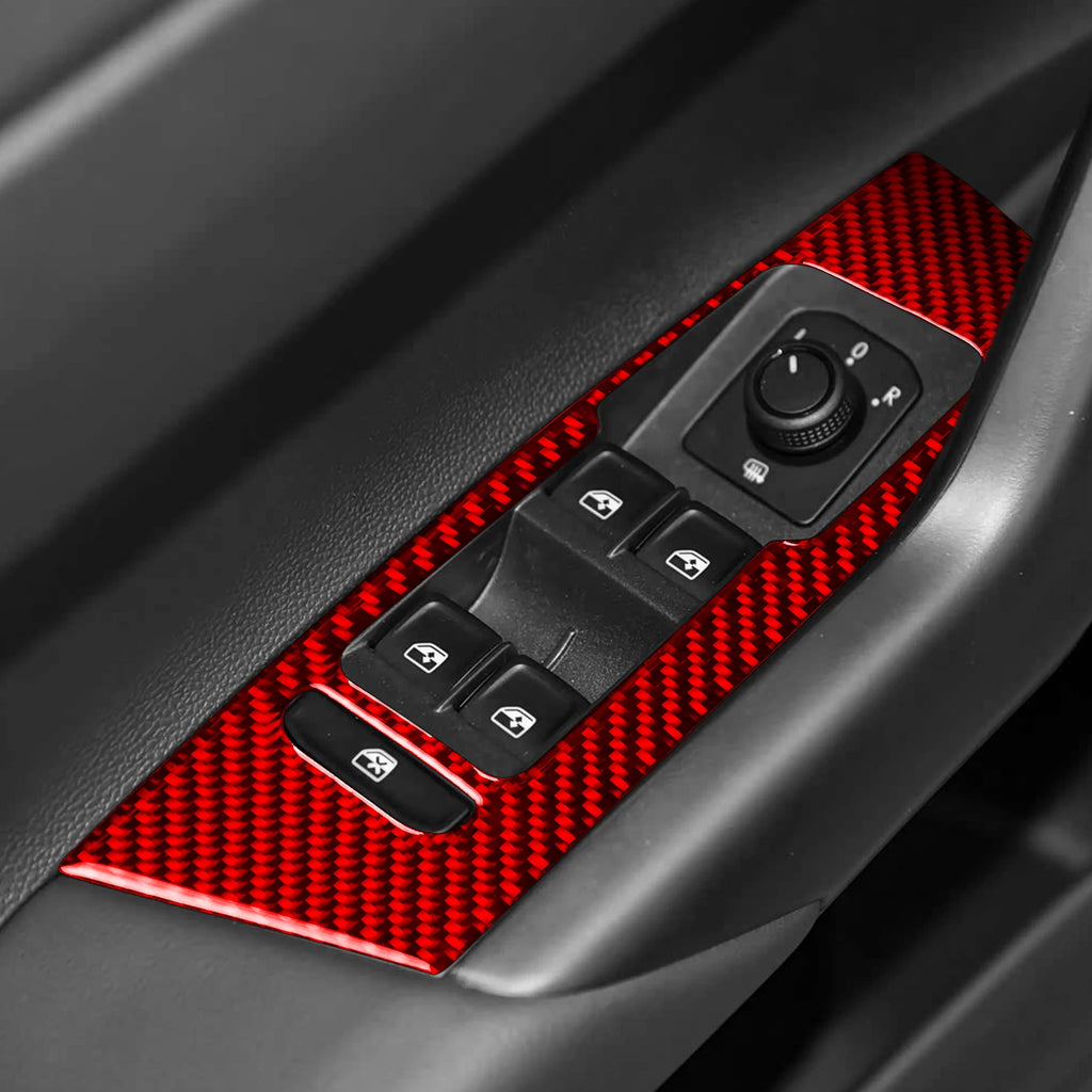 VW Polo AW – Echt Carbon  Innenraum Zierblenden Rot Schwarz