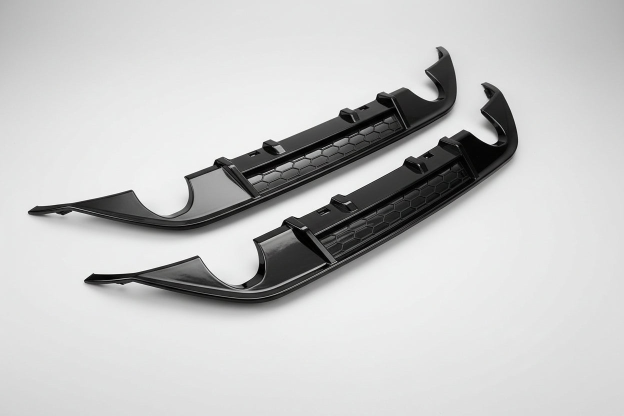 VW Golf 7 GTI Heckdiffusor Honeycomb Schwarz Hochglanz