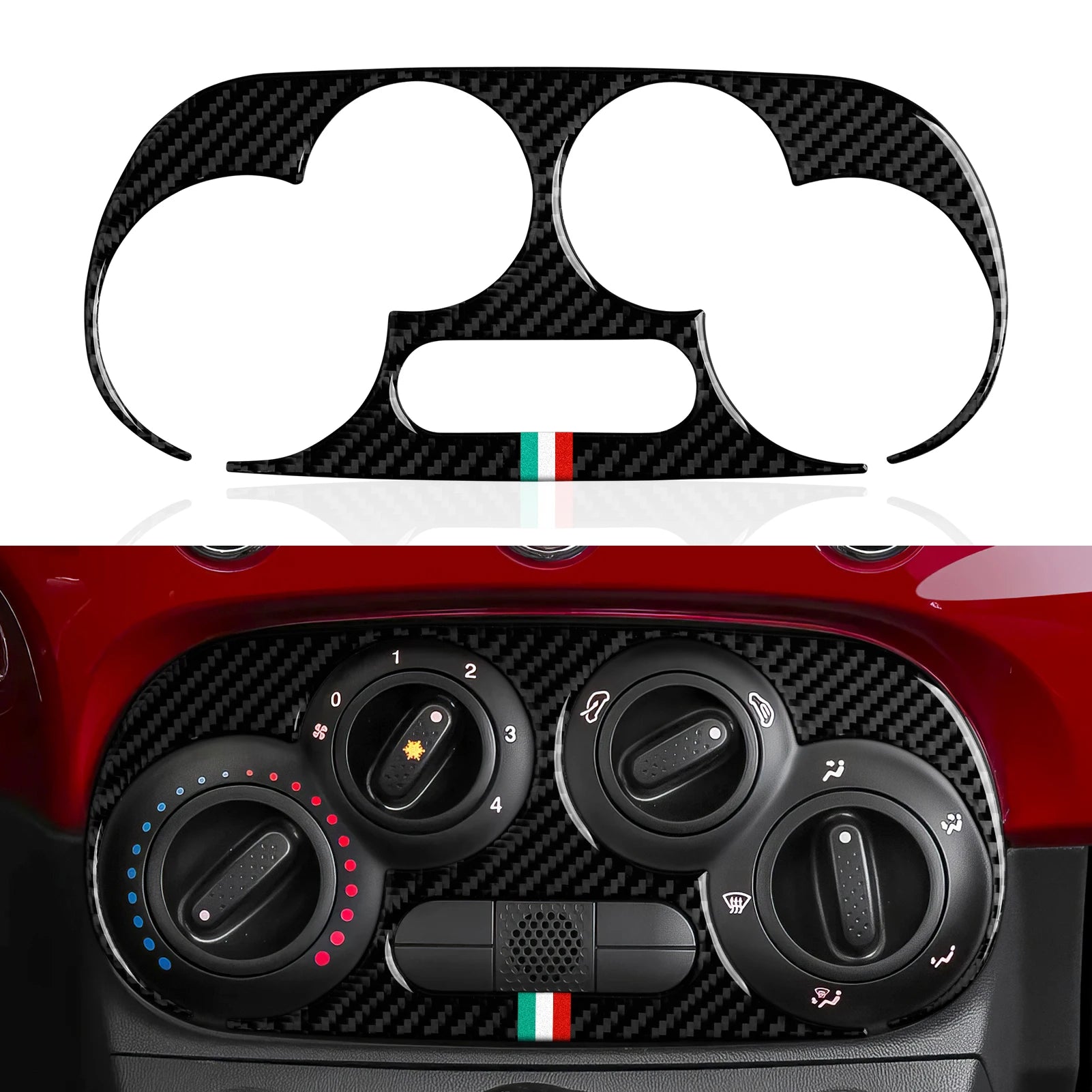 Fiat 500 Abarth 595 695 Innenraum Carbon Look Cover Set